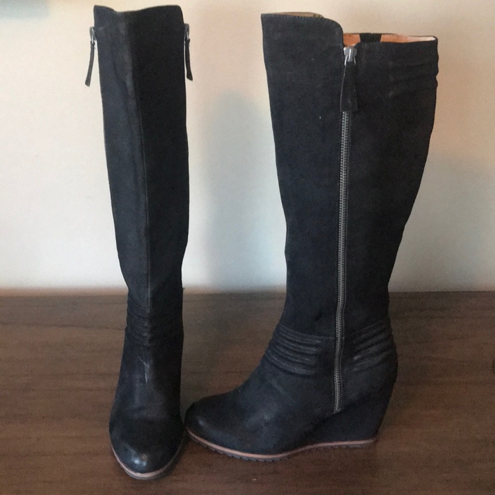 Biala Black Suede High Boots